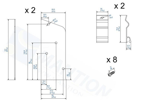 Komplet zaślepek do maskownicy MANTION 11165