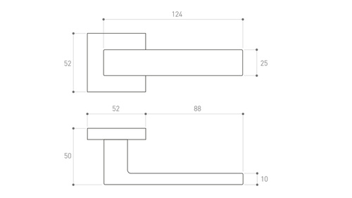 Klamka drzwiowa Metal-Bud CUBE Q