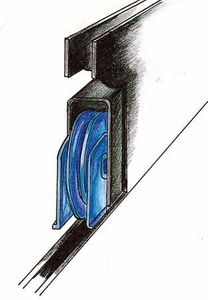 Koło jezdne 2-łożyskowe profil V z podporą dolną