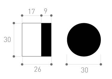 Odbój ścienny Metal-Bud walec, nierdzewny