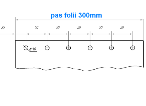 Polipropylenowe zawiesie QuickMount 610 mm do kurtyn paskowych