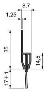 Antyelektrostatyczna uszczelka szczotkowa MINK ABL20005
