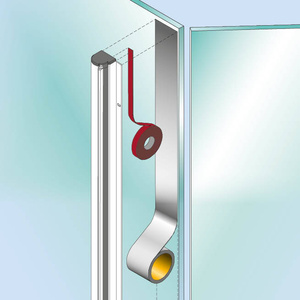 Zestaw do wklejenia rolet ochronnych PLANET do drzwi szklanych