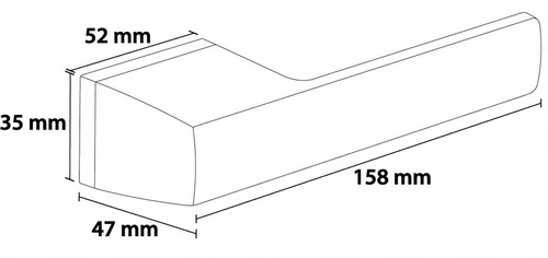 Klamka drzwiowa Metal-Bud SCALA, niewidoczny szyld