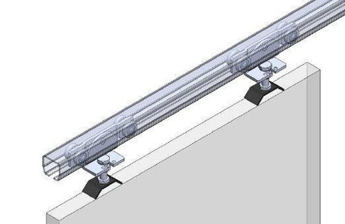 Płytka montażowa do skrzydeł metalowych NIKO 21.F05, stal czarna