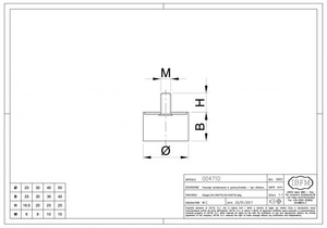Stoper do lekkich skrzydeł bramowych IBFM, typ 471/D