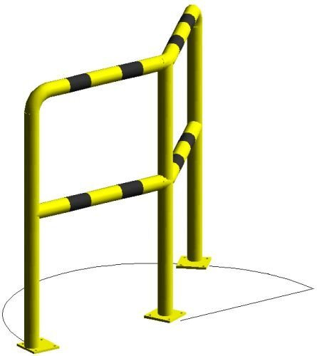 Barierka techniczna narożna 45° CM.BT45