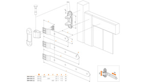 Zawias 180° do furtek drewnianych Locinox 3DW