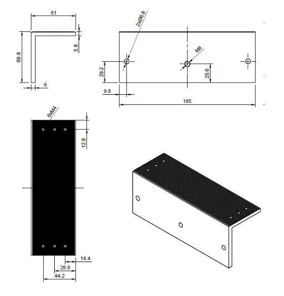 Element montażowy ZL BIRA Hartte MG500ZL - detale mocowania