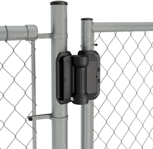 Zawias sprężynowy 180° montowany za pomocą wkrętów samowiercących Locinox SERVAL