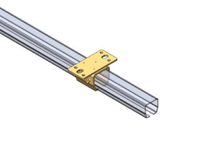 Uchwyt sufitowy szyny nośnej NIKO 73.B02, stal kwasoodporna AISI 316