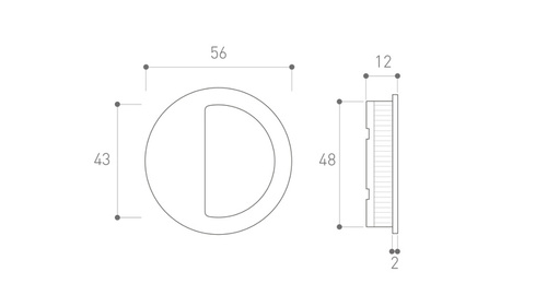 Uchwyt wpuszczany Metal-Bud ECO okrągły