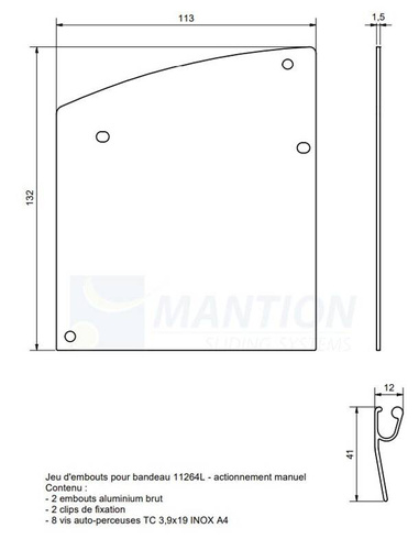 Komplet zaślepek do maskownicy MANTION 11267L