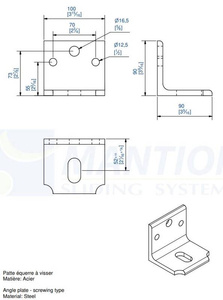 Kątownik montażowy MANTION 8573S, ocynk