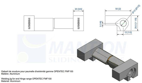 Szablon MANTION GJ10430GS-3, aluminium