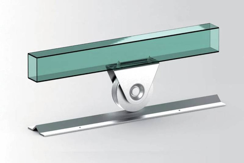 Koło jezdne 1-łożyskowe profil U Ø16 mm z podporą górną