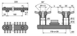 Mocowanie do ściany/podłoża MINK SOB-TRW-K9 (krótkie)