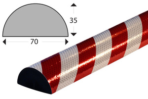 Elastyczny profil ostrzegawczo-ochronny KNUFFI typ C+ (1000 mm)