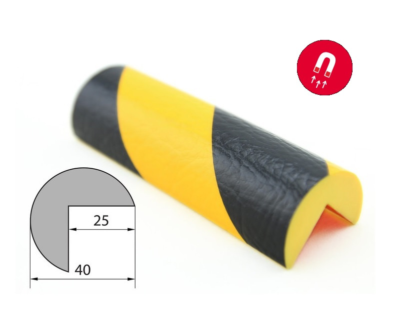 Elastyczny magnetyczny profil ostrzegawczo-ochronny KNUFFI typ A (1000 mm)
