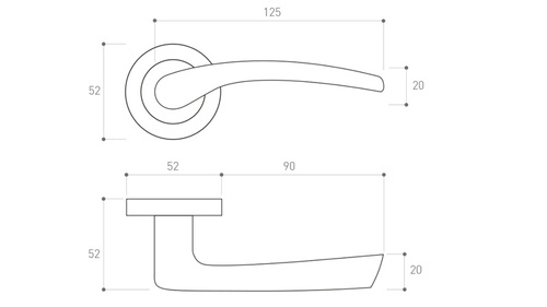 Klamka drzwiowa Metal-Bud RICCO
