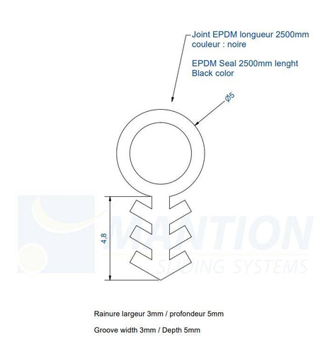 Uszczelka MANTION 66JC5/250, EPDM