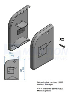Komplet zaślepek do maskownicy MANTION GJ10530EN, plastik