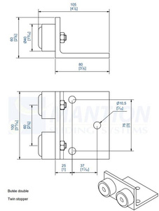 Podwójny stoper MANTION 2094, ocynk