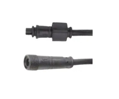 BIRCHER XL‑EC1 (420769) — przewód przedłużeniowy 2‑pin, 1 m, czarny, złącza wtyk–gniazdo do listew bezpieczeństwa ExpertSystem XL