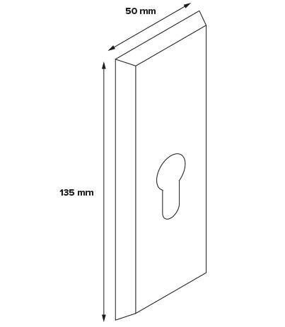 Szyld górny do klamek Metal-Bud METRO / TOPAZ