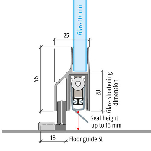 Uszczelka opadająca PLANET KG-SL10