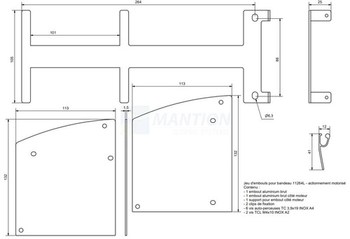Komplet zaślepek do maskownicy MANTION 11267M