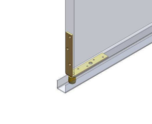 Dolny narożnik do skrzydeł drewnianych NIKO 33.M94, ocynk