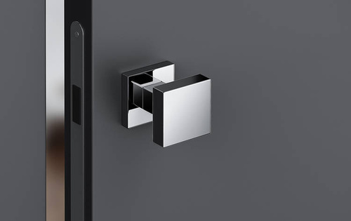 Gałka drzwiowa CORONA AEGIS (szyld kwadratowy Q SLIM)