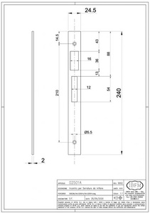 Zaczep płaski IBFM 2501A, 240x24 mm