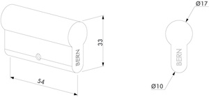 Wkładka ślepa 54 mm Locinox 3012-54-DSA, nikiel
