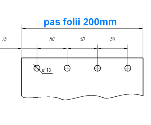 Polipropylenowe zawiesie QuickMount 610 mm do kurtyn paskowych