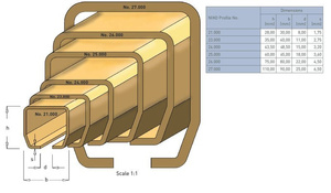 Szyna nośna NIKO 21.020, stal czarna