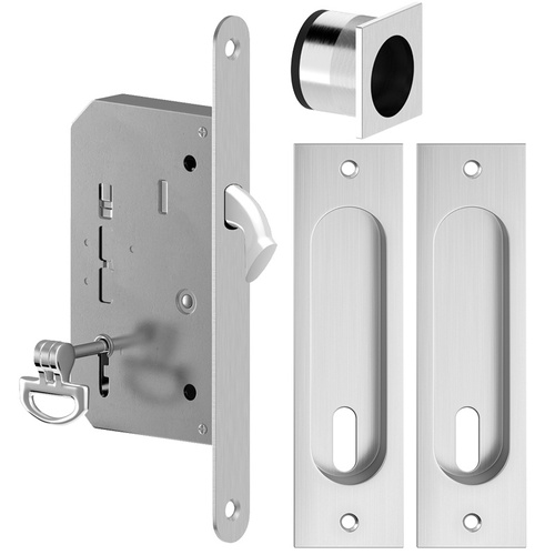 Zamek wpuszczany hakowy Metal-Bud, prostokątny