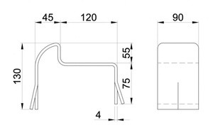 Zderzak oporowy bramy dwuskrzydłowej typ 499