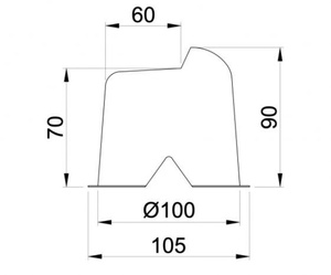Zderzak oporowy bramy dwuskrzydłowej typ 470