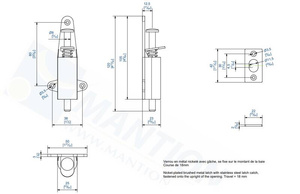 Zatrzask okienny MANTION 1313
