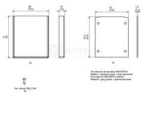 Komplet zaślepek do maskownicy MANTION K0001400, poliamid