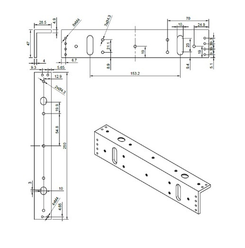 Element montażowy "ZL" BIRA Hartte MG280ZL