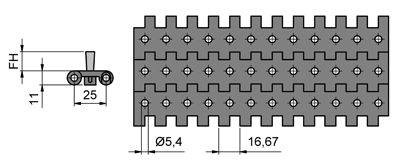 Segment zamienny systemu MINK MBS, włosie 1-rzędowe, szerokość 200 mm