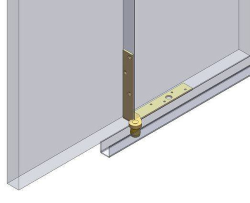 Dolny narożnik do skrzydeł drewnianych NIKO 33.M98, ocynk