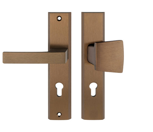 Zewnętrzny klamko-pochwyt drzwiowy Metal-Bud TOTAL patyna