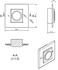 Przycisk wyjścia BIRA Hartte EB05, bezdotykowy