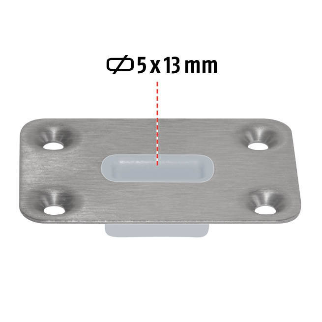 Dolne, szerokie gniazdo do zasuwy drzwiowej PLANET BM 5x13 mm (900275-0)