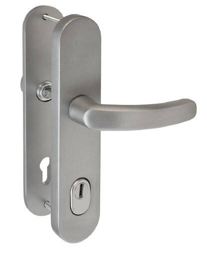 Wzmocniona klamka drzwiowa na długim szyldzie LOB HERKULES 2 XT