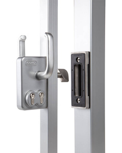 Zamek z dwiema wkładkami do bram przesuwnych Locinox LGKZ D1 na profil kwadratowy 100 mm